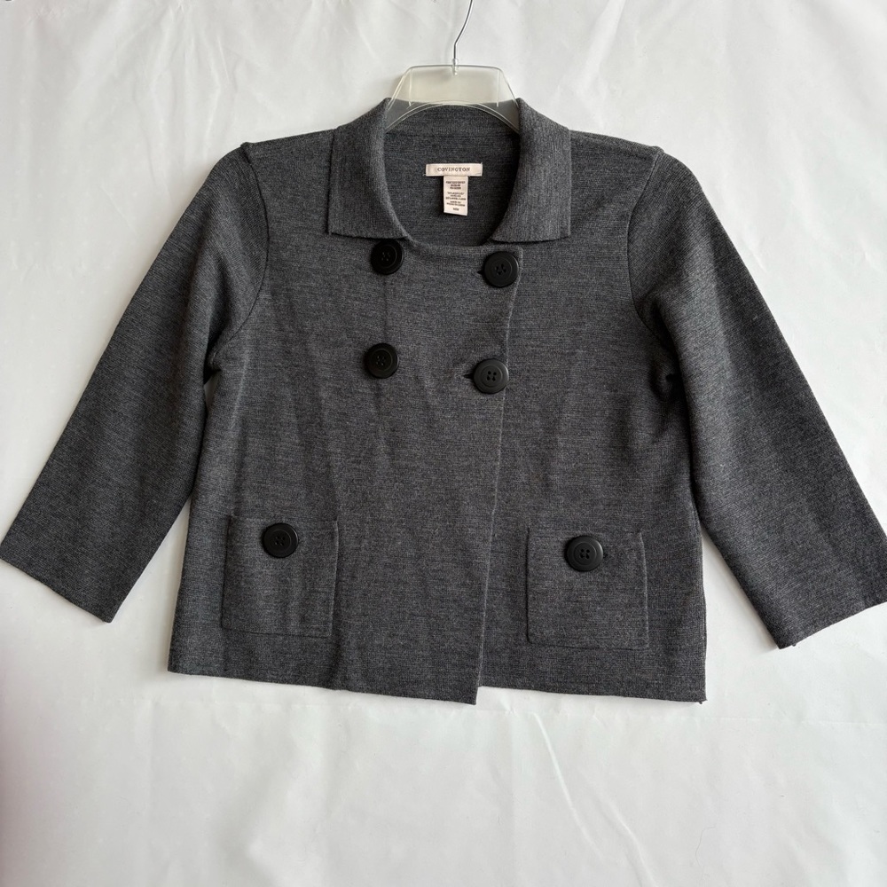 Covington Charcoal Double-Breasted Blazer